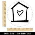 thumbnail image 2 of Birdhouse with Heart Self-Inking Rubber Stamp Ink Stamper - Black Ink - Large 1-1/2 Inch, 2 of 7