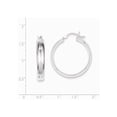 thumbnail image 2 of White Sterling Silver Earring Hoop Women'S 30 mm 30Mm Earrings, 2 of 2