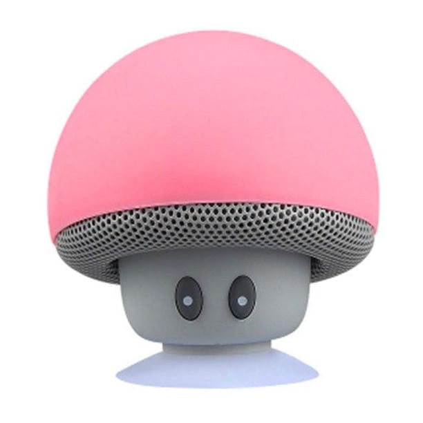 Soporte para teléfono con ventosa con altavoz Bluetooth con forma de hongo de dibujos animados, pequeño estéreo portátil para exteriores sidaley DZ4785-03B