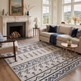 thumbnail image 2 of GENIMO 2'x3' Area Rug, Washable Non Slip Soft Boho Geometric Indoor Door Mat for Entryway Kitchen Laundry Room, Ivory Navy, 2 of 7