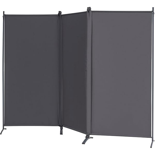 VEPRIMIN 3 Panel Room Divider, 6 Ft Tall Privacy Screens and Room Dividers, Wall Divider Panels Partition, Freestanding Folding Office Room Separator,102" W x 71" H Grey