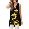 thumbnail image 2 of Gvmfive Women's Casual Sleeveless Flowy Butterfly Print V-Neck Tank Top, 2 of 4