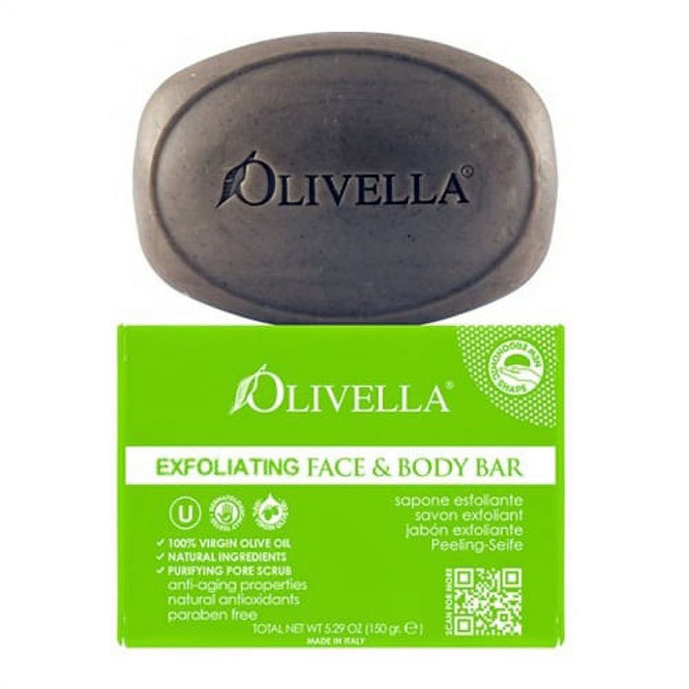 Olivella Exfoliating Face And Body Bar Soap With 100 Virgin Olive Oil