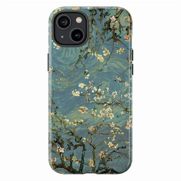 Bloom in Style Iphone Case – Vintage Almond Tree Flower Painting Phone Cover for iPhone 11 to 16 Pro Max