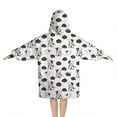 thumbnail image 2 of White Cow Cloud Pattern Blanket Hoodies for Kids 6-13YR Oversize Wearable Blanket Hoodies for Boys Girls Teens, 2 of 7