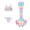 A, variant on 【Uhome】3-12Y Girls Mermaid Bathing Suit 3PCS Hot Spring Bikini Swimsuits with Fish Tail Kids Beach Costume Set