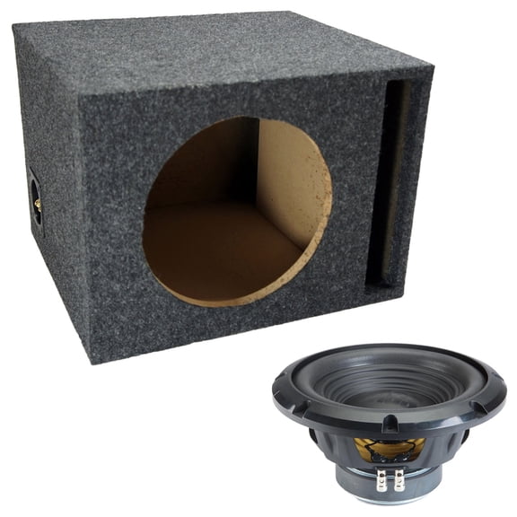 Alpine Universal Vented Single 10" W10S4 Loaded Subwoofer Sub Box Enclosure 250W RMS 4 Ohm