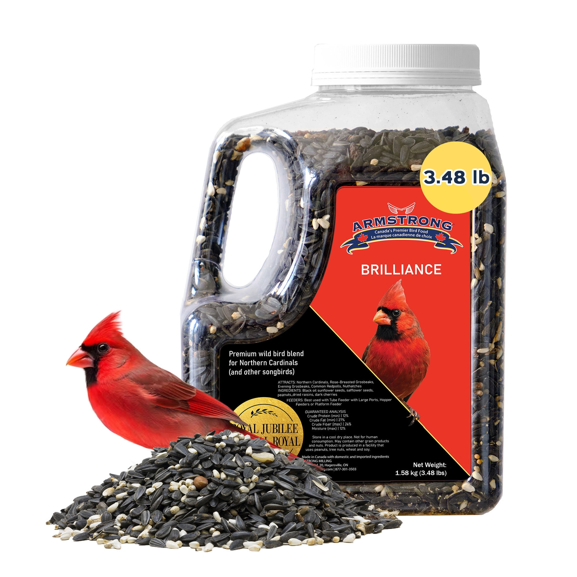 Armstrong Wild Bird Food Royal Jubilee Brilliance Blend, 3.48lb Jug
