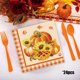 thumbnail image 2 of 24 servilletas de papel con diseño de calabaza de otoño y hojas de arce de 6,5 x 6,5 pulgadas, para fiestas de otoño, cenas de temporada, Halloween, impermeables, sin olor, seguras, con patrón multic, 2 of 6