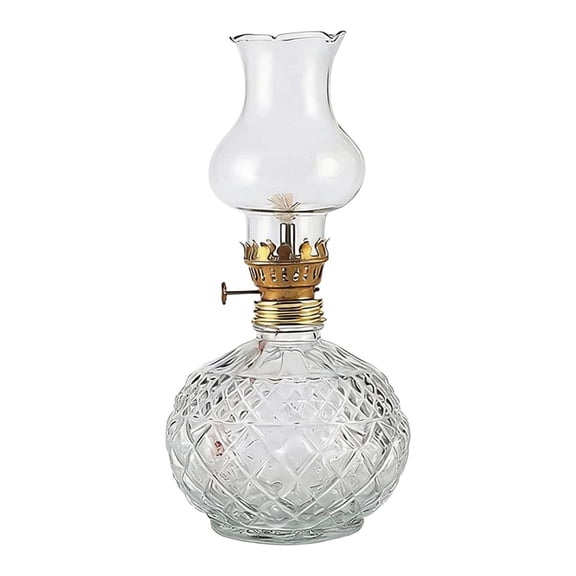 TACILIP Womens Gifts, Vintage Style Oil Lamp With Glass Candle Holders Glass Clear Kerosene Lamp Lanterns, Home Decor, 1PC
