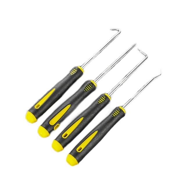 Juego De 4 Ganchos Y Ganzúas Para Sellos De Aceite De Coche, Mango Ergonómico De Precisión, Multifuncional