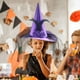 thumbnail image 5 of Fiudx Ofertas relámpago del día Sombrero de bruja de Halloween, sombrero de mago, accesorios para el cabello, rosa de terciopelo con sombrero de malla, accesorios para juegos de rol, 5 of 7