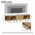 thumbnail image 2 of Light Oak Rattan TV Stand with Sliding Doors - Media Console for Living Room, 2 of 17