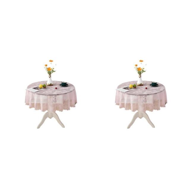 Bewildely limpia y elegante, mantel duradero y fácil de limpiar, tamaños disponibles flor rosa 100cm 2Conjunto