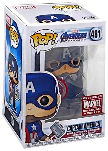 Avengers Captain America 481 Marvel Collector Corps w/protector Details about   Funko Pop 
