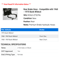 thumbnail image 2 of Rear Brake Hose - Compatible with 1968 - 1970 Buick Wildcat 1969, 2 of 2