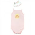 thumbnail image 5 of Little Treasure Baby Girl Sleeveless Bodysuit and Headband Set, Hawaiian, 3-6 Months, 5 of 5