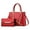 Wine, variant on Purses and Handbags for Women Vegan Leather Top Handle Shoulder Bag Work Satchel Tote Bag