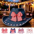 thumbnail image 7 of JHyouerji 4th of July Decor Bow for Wreath Red White Blue Stripe Stars Tree Topper Bows for Patriotic Independence Day Veterans Day Front Door Indoor Outdoor Decorations, 7 of 7