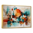thumbnail image 2 of Designart Abstract Geometric Oversized framed wall art decor, Geometric framed wall art, Energetic Geometric Patterns in Orange , Orange Modern Gold framed wall art, 44x34 inches Gold Frame, 2 of 5