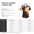 thumbnail image 4 of Vsdgher Seaside Sunset Cool Dragon Women Shirts V Neck Short Sleeve Tops T-Shirt Basic Tees, S to 3XLMedium, 4 of 5