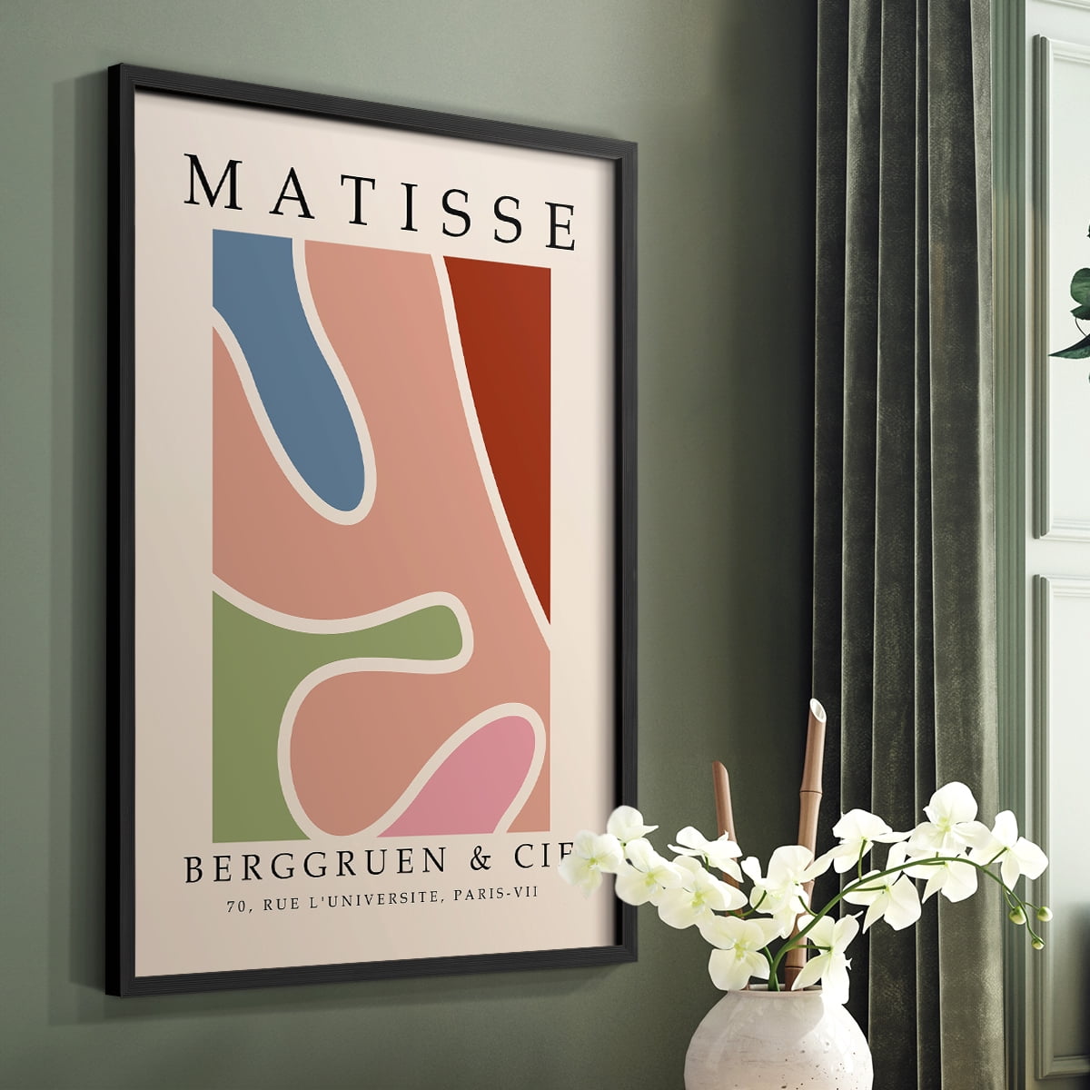 Matisse CCCXXXI in Black Solid Wood 16 x 20 Framed Print