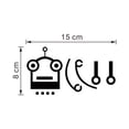 thumbnail image 4 of Cartoon Robot Switch Wall Sticker Adhesive PVC Wallpaper Bedroom TV Sofa Background DIY Removable Decals, 4 of 7