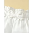 thumbnail image 5 of OLLUISNEO Newborn Baby Girl Clothes Pure White Elastic Shorts Baby Girl Summer Pants 3-6 Months, 5 of 6