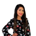 thumbnail image 2 of Hijaz Black Floral Rose Women's Modest Modern Abaya Maxi Casual Party Dress-S, 2 of 5