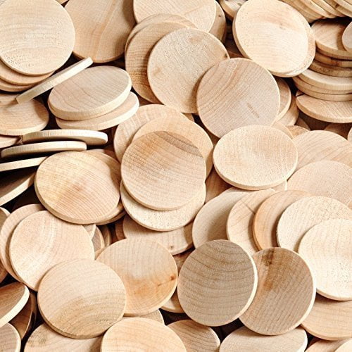 Wood Discs And Blank Tokens For Crafts 1 12 X 18 Inch Wooden Coins