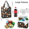 thumbnail image 3 of 5 Pack Foldable Shopping Bag,Halloween Patterned Pumpkins Reusable Grocery Bags with Pockets,Large Reusable Tote Bags with Handles Waterproof & Lightweight, 3 of 6
