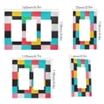 thumbnail image 2 of Yayeee Rocker Switch Wall Plate 1-Gang 4.6"x2.9" Home Decorative Outlet Cover, Blue Checkered Pattern, 2 of 6