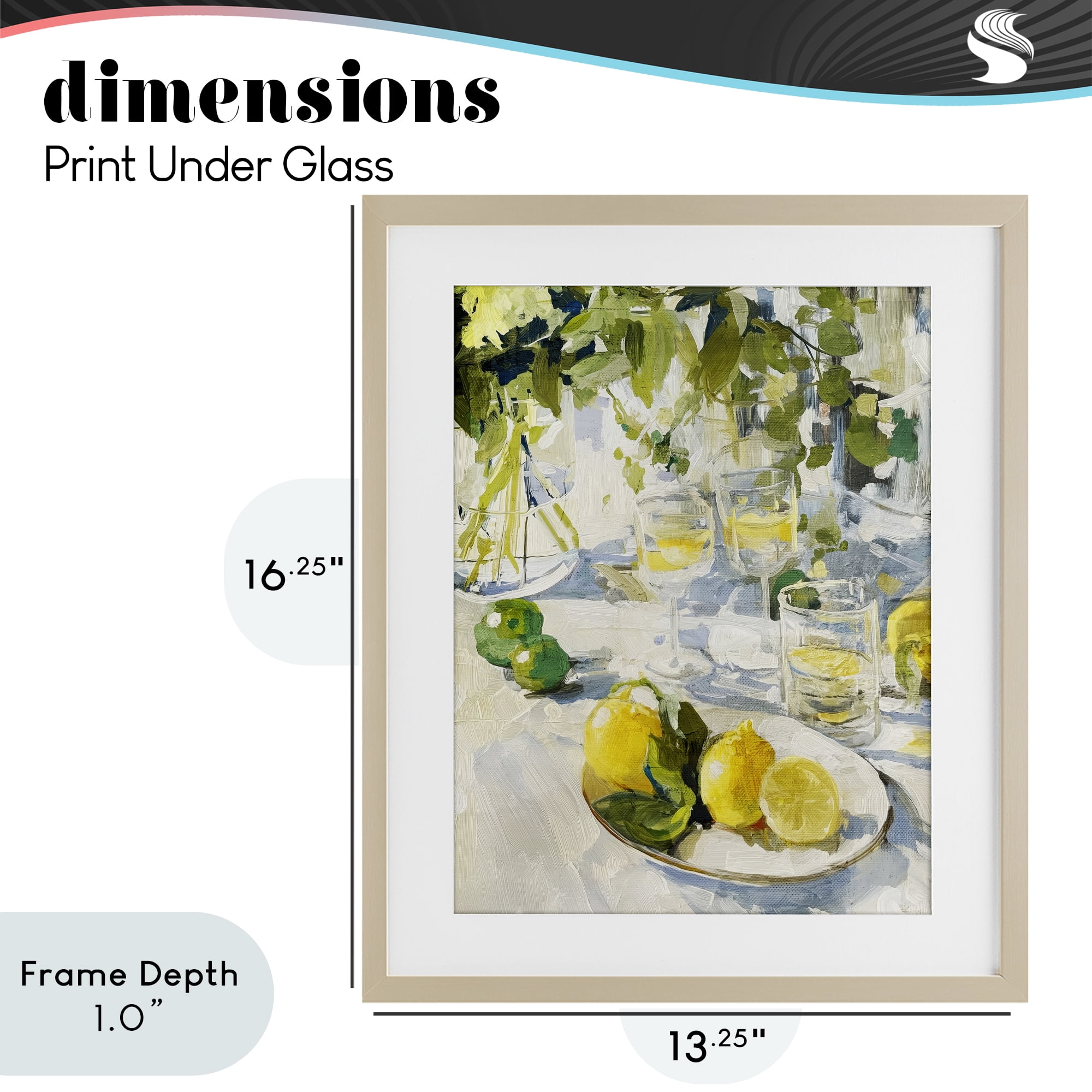 Stupell Industries Meringue Lemons Table Spread Birch Framed Print Under Glass, design by Annabelle Hall