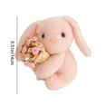 thumbnail image 3 of Stuffed Animal Gift with Rose Funny Cute Mini Rabbit Bear Stuffed Animal Plush Gift for Holiday Easter Valentine Birthday (C), 3 of 6
