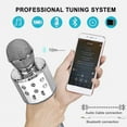 thumbnail image 2 of serony Microphone Noise Reduction Rechargeable Karaoke Microphone Wireless Portable LED Mic, Silver, 2 of 9