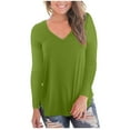 thumbnail image 3 of Vedolay Women's Tops Tunic Blouse for Women Long Sleeve Tops Green,XL, 3 of 3