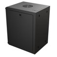 thumbnail image 4 of NavePoint 9U 10 Inch Network Server Cabinet, 15.75 inch Deep, Glass Door, Black, Wall Mountable, 2 x Shelves, 1 x Blank Panel, 4 of 6
