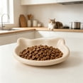 thumbnail image 4 of Cat Face Shaped Pet Food Bowl with Non-Slip Base, Shallow Rim Plastic Dish for Wet Dry Treats Kibble, Cute Design for Mealtime, 4 of 6