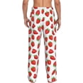 thumbnail image 3 of Uemuo Strawberries Pattern Men's Wide Leg Palazzo Lounge Pants with Pockets Light Weight Loose Comfy Casual Pajama Pants-Small, 3 of 9