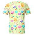 thumbnail image 4 of Camiseta de manga corta con cuello redondo de Pascua para hombre, camiseta informal con estampado Pompotops  oipoqjl32104, 4 of 5