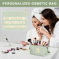 thumbnail image 3 of DAKIMOE Makeup Bag Cosmetic Bags Organizer Personalized Initial Travel Essentials Toiletry Bag for Birthday Christmas Girlfriend Teacher Valentines Day Gifts, 3 of 9