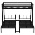 thumbnail image 6 of Metal Twin Triple Bunk Bed, Twin over Twin over Twin Bunk Bed for 3, Noise Reduced Structure, Separates Into 3 Twin Beds, Black, 6 of 7
