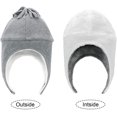 thumbnail image 4 of Zando Baby Boys Winter Hats and Gloves Sets Warm Polar Fleece Earflap Beanie Hat Light Gray XL, 4 of 5