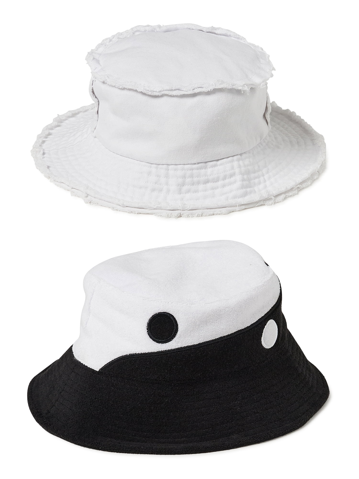 Ying-Yang and Denim Bucket Hat, 2-Pack 