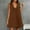 Brown, variant on Blmnix Plain Women's Formal Dresses Casual Work Tank Mini Sleeveless V-Neck Comfy Dresses