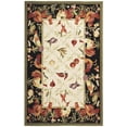 thumbnail image 3 of Safavieh Chelsea Shelton Novelty Wool Area Rug, Ivory/Black, 3'9" x 5'9", 3 of 12