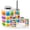 Color 2, variant on Bathroom Accessory Set 6 Piece Back to School Chalkboard Colorful Classroom Supplies Trash can, Toothbrush Holder, Toothbrush Cup, Soap Dispenser, Soap Dish, Toilet Brush Holder