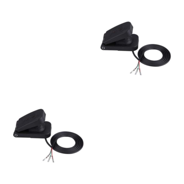 Riwesomey Triciclo eléctrico Acelerador Control de velocidad Pie de freno Universal Negro Niños Plástico para barco Scooter Piezas de mejora 2piezas