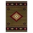 thumbnail image 3 of Oriental Weavers Hudson Area Rug - 087J1 - 10' x 13' - in Green/ Red - Southwestern Lodge Style, Stain Resistant, Family and Pet Friendly , Family, Dining, Living Room Rug, 3 of 3