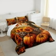 thumbnail image 3 of Manfei Western Farmhouse King Size Comforter Sets,Rustic Pumpkin Sunflower Bedding Comforter Set,Hello Fall Bedding Set For Child,Ultra Soft Home Decor Reversible,3pcs, 3 of 8